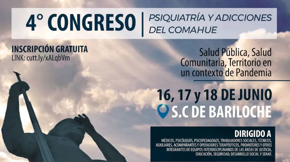 Se llevará a cabo el 4to Congreso de “Psiquiatría y Adicciones del Comahue”